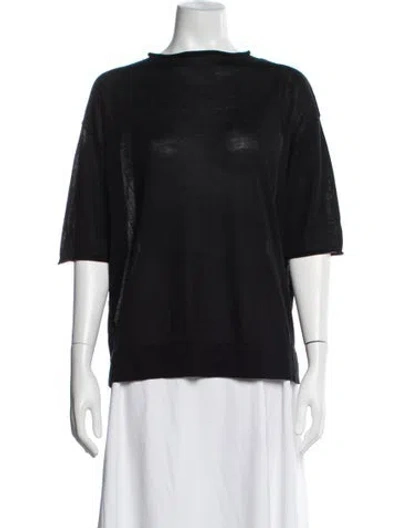 Pre-owned Kallmeyer Crew Neck Short Sleeve Top In Black
