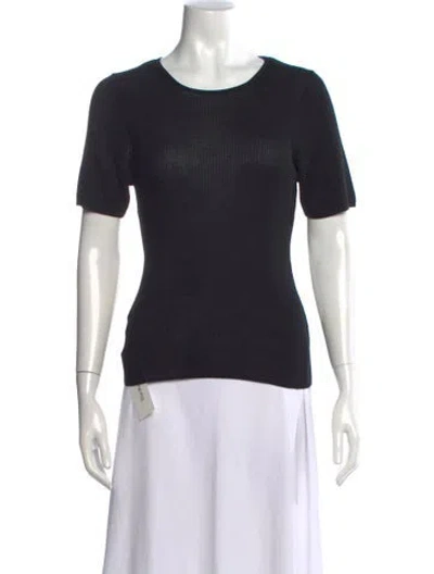 Pre-owned Kallmeyer Crew Neck Short Sleeve Top W/ Tags In Black
