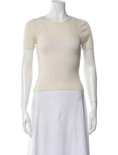 Pre-owned Kallmeyer Crew Neck Short Sleeve Top W/ Tags In Neutral