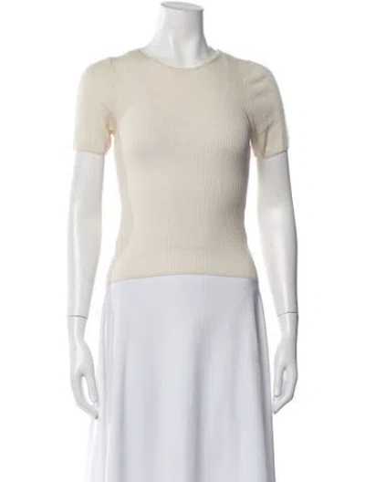 Pre-owned Kallmeyer Crew Neck Short Sleeve Top W/ Tags In Neutral
