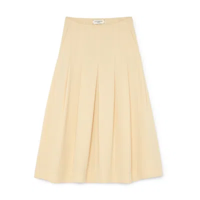 Kallmeyer Dakota Pleated Skirt In Hay