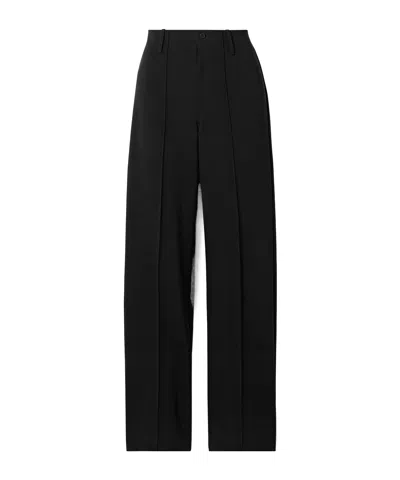 Kallmeyer Damian Striped Twill Straight-leg Pants In Black