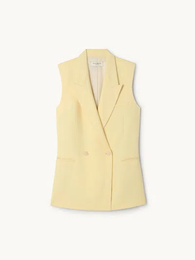 Kallmeyer Deon Sleeveless Blazer Butter 8 In Yellow