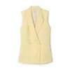 Kallmeyer Deon Sleeveless Blazer In Yellow