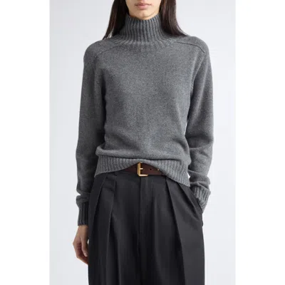 Kallmeyer Domi Recycled Wool & Cashmere Turtleneck Sweater In Gray