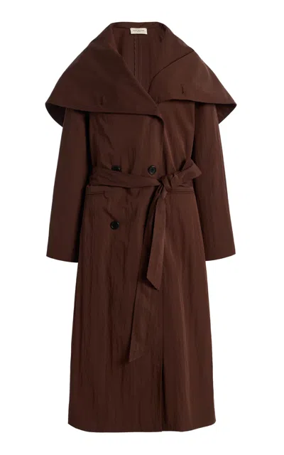 Kallmeyer Dorothy Cotton-blend Trench Coat In Brown
