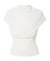 Kallmeyer Draped Stretch-jersey Top In White
