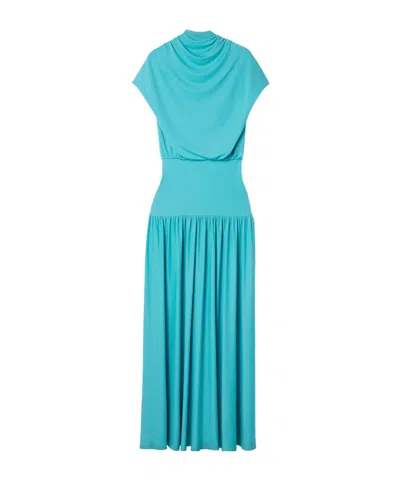 Kallmeyer Victoria Draped Stretch-jersey Maxi Dress In Blue
