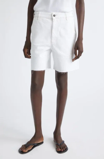 Kallmeyer Ellis Cutoff Denim Skate Shorts In White