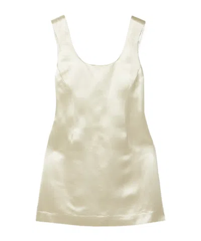Kallmeyer Eloise Satin Mini Dress In Neutral