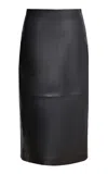 Kallmeyer Emilee Leather Pencil Skirt In Black