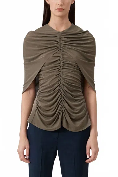 Kallmeyer Emme Cape Top In Pigeon Matte Jersey In Multi