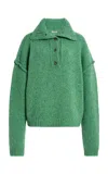 Kallmeyer Everett Funnelneck Donegal Wool Sweater In Green