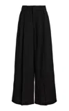 Kallmeyer Fatima Pleated Wide-leg Trousers In Black