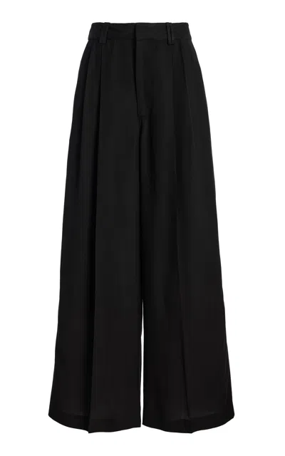 Kallmeyer Fatima Pleated Wide-leg Trousers In Black