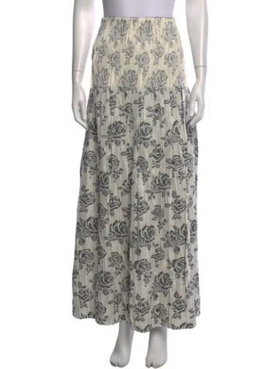 Pre-owned Kallmeyer Floral Print Long Skirt In Multicolor