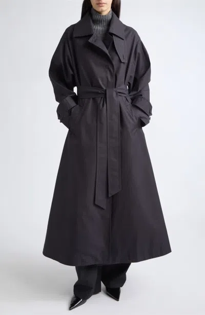 Kallmeyer Gabin Cotton Twill Trench Coat In Midnight