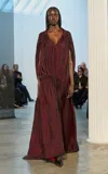 Kallmeyer Gillian Cotton Drawstring Dress In Red