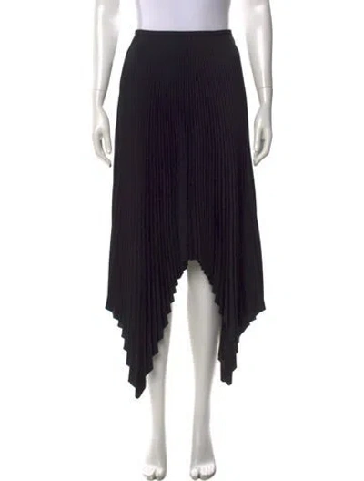 Pre-owned Kallmeyer Grosgrain Trim Midi Length Skirt In Black