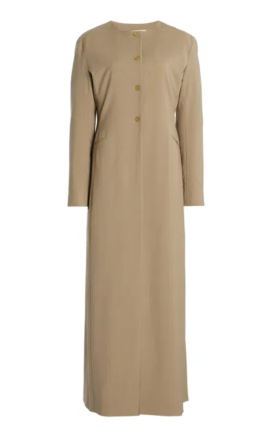Kallmeyer Henri Longline Wool Duster Coat In Neutral
