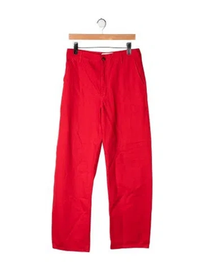 Pre-owned Kallmeyer High-rise Straight Leg Jeans In Red