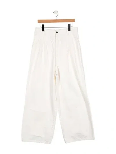 Pre-owned Kallmeyer High-rise Straight Leg Jeans In White