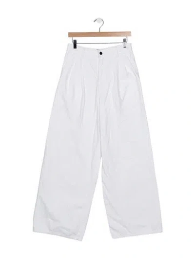 Pre-owned Kallmeyer High-rise Wide Leg Jeans In White