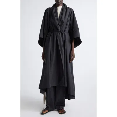 Kallmeyer Hugo Starched Cotton Poplin Summer Cloak In Black