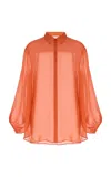 Kallmeyer Ilia Balloon-sleeve Silk Top