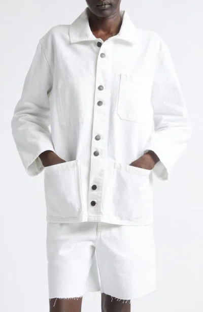 Kallmeyer Jacques Cotton Denim Worker Jacket In Talc