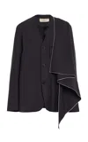 Kallmeyer Jamie Belted Scarf Blazer In Black