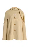 Kallmeyer Jamie Scarf-detail Button Blazer In Neutral