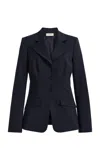 Kallmeyer Jeanne Wool Suiting Blazer In Blue