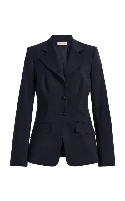 Kallmeyer Jeanne Wool Suiting Blazer In Blue