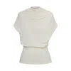 Kallmeyer Jocelyn Draped Jersey Top In White