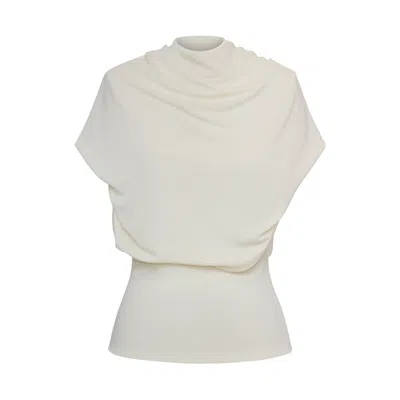 Kallmeyer Jocelyn Draped Top In White