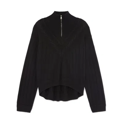 Kallmeyer Josie Layered Cashmere Sweater In Black