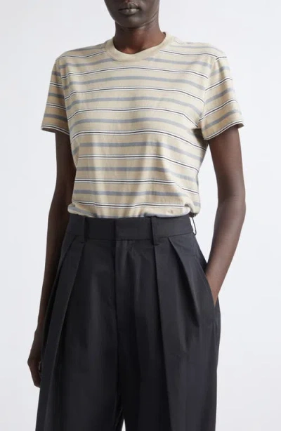 Kallmeyer Kenzie Cotton T-shirt In Almond Stripe