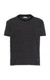 Kallmeyer Kenzie Striped Cotton Tee In Black