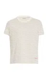 Kallmeyer Kenzie Striped Cotton Tee In White