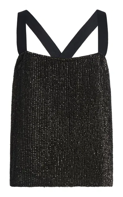 Kallmeyer Kit Crossback Prism Sequined Top In Black