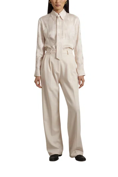 Kallmeyer Le Smoking Trouser In Ecru In White