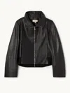 Kallmeyer Liam Leather Bomber Jacket In Black