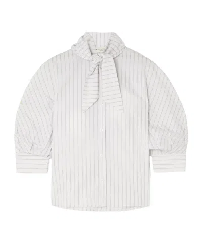 Kallmeyer Lilette Striped Cotton-poplin Shirt In White