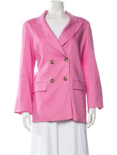 Pre-owned Kallmeyer Linen Blazer In Pink