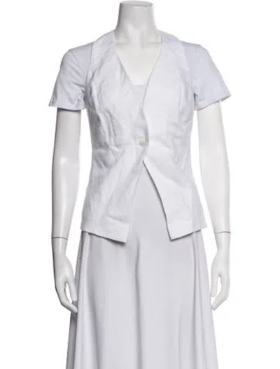 Pre-owned Kallmeyer Linen Blazer In White