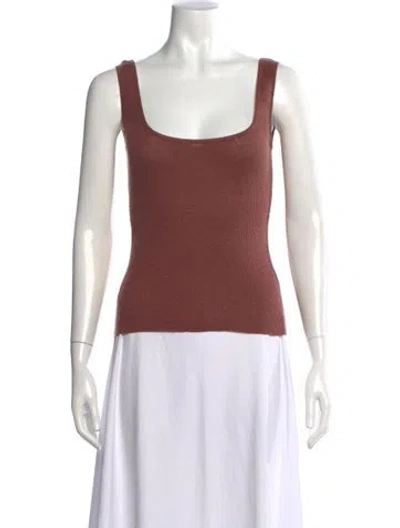 Pre-owned Kallmeyer Linen Scoop Neck Top W/ Tags In Red
