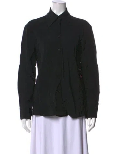 Pre-owned Kallmeyer Long Sleeve Button-up Top In Black