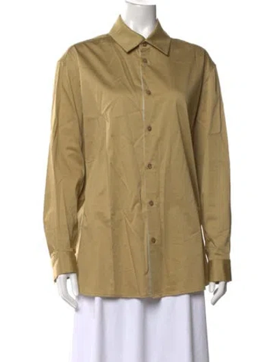 Pre-owned Kallmeyer Long Sleeve Button-up Top In Neutrals