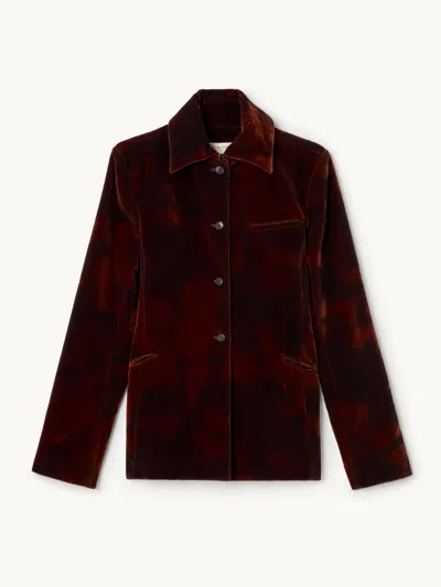 Kallmeyer Luca Blazer Burnout Rust 0 In Burgundy